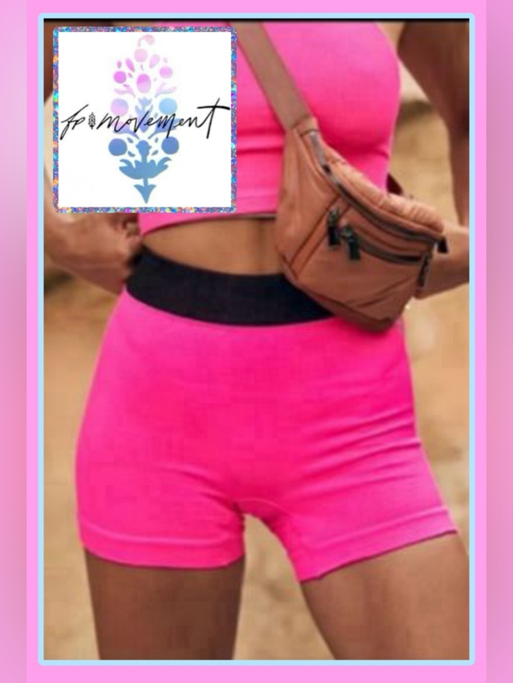 🆕 Free People Movement Happiness Runs Prajna Shorts M/L Malibu Pink